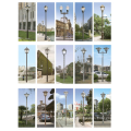 Aluminiumlichtpost 3M Outdoor Road LED Solar Antique Lampe Pole